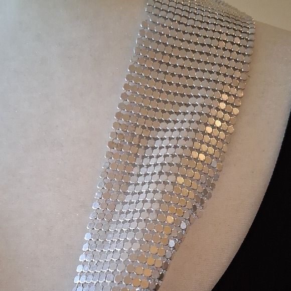 Multi Use Elegant Silver Scarf, Sash, Belt - Picture 3 of 4